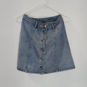 Women's High Waisted Jean Skirt